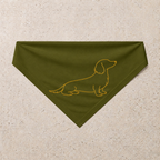 Dachshund Signature Bandana, green