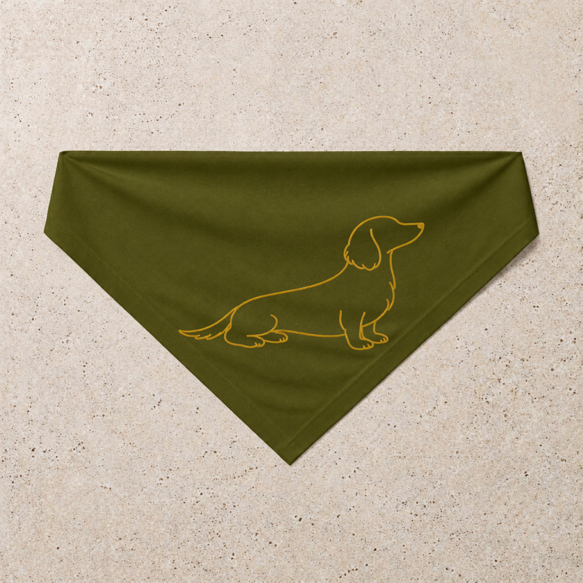 Dachshund Signature Bandana, green