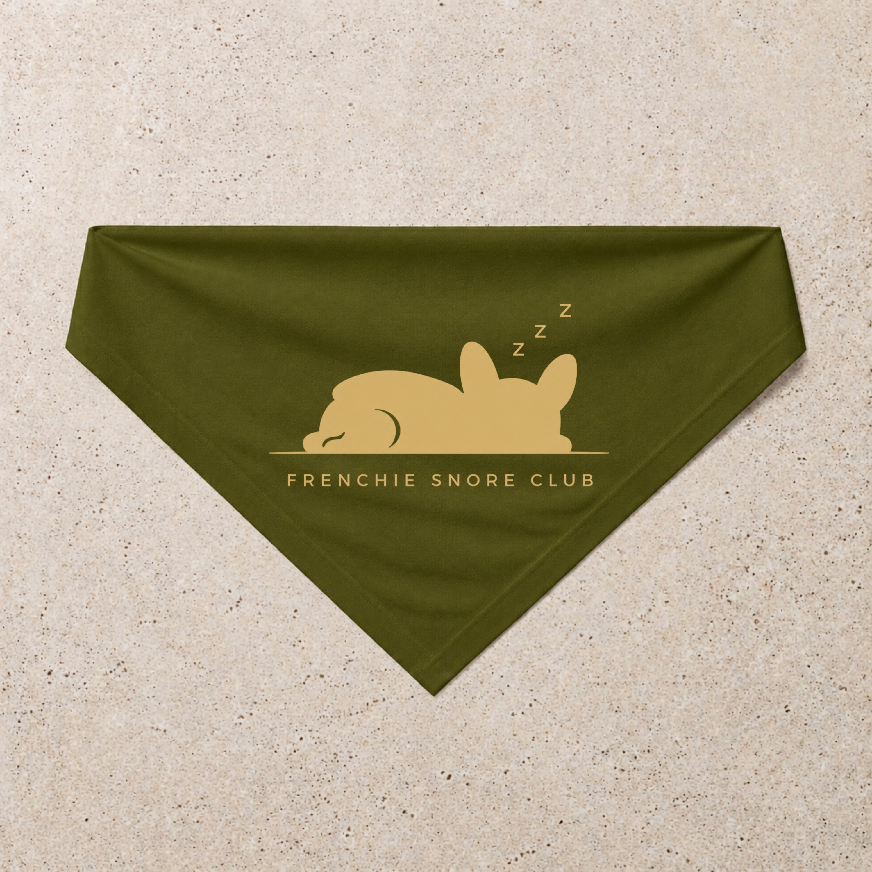 Frenchie Snore Club Bandana, green