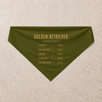 Golden Retriever Composition Bandana, green
