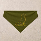 Golden Retriever Signature Bandana, green
