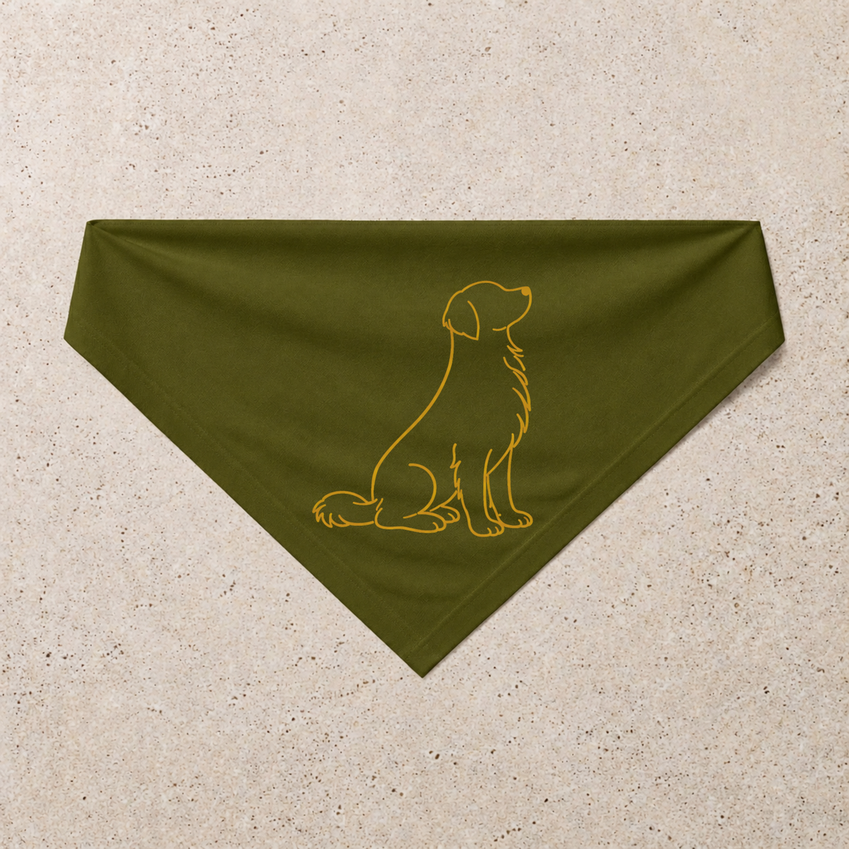 Golden Retriever Signature Bandana, green