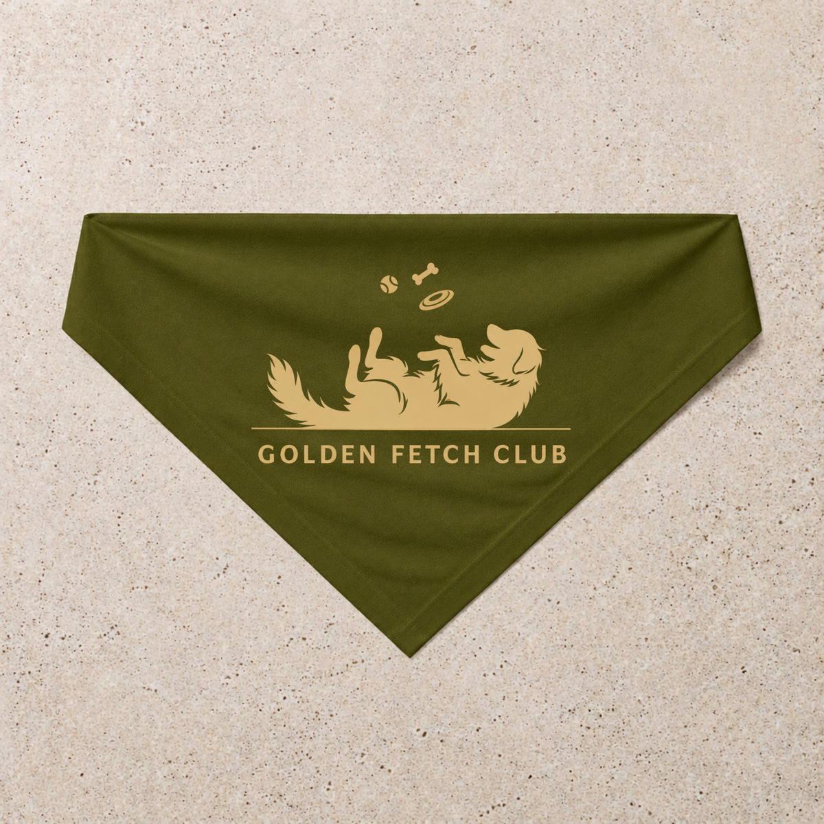 Golden Retriever Fetch Club Bandana, green