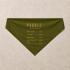 Poodle Composition Bandana, green