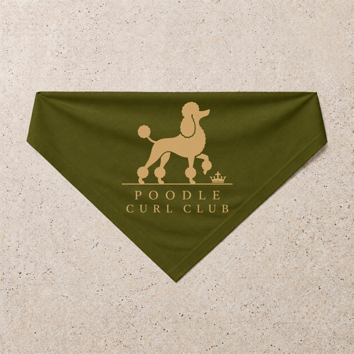 Poodle Curl Club Bandana, green