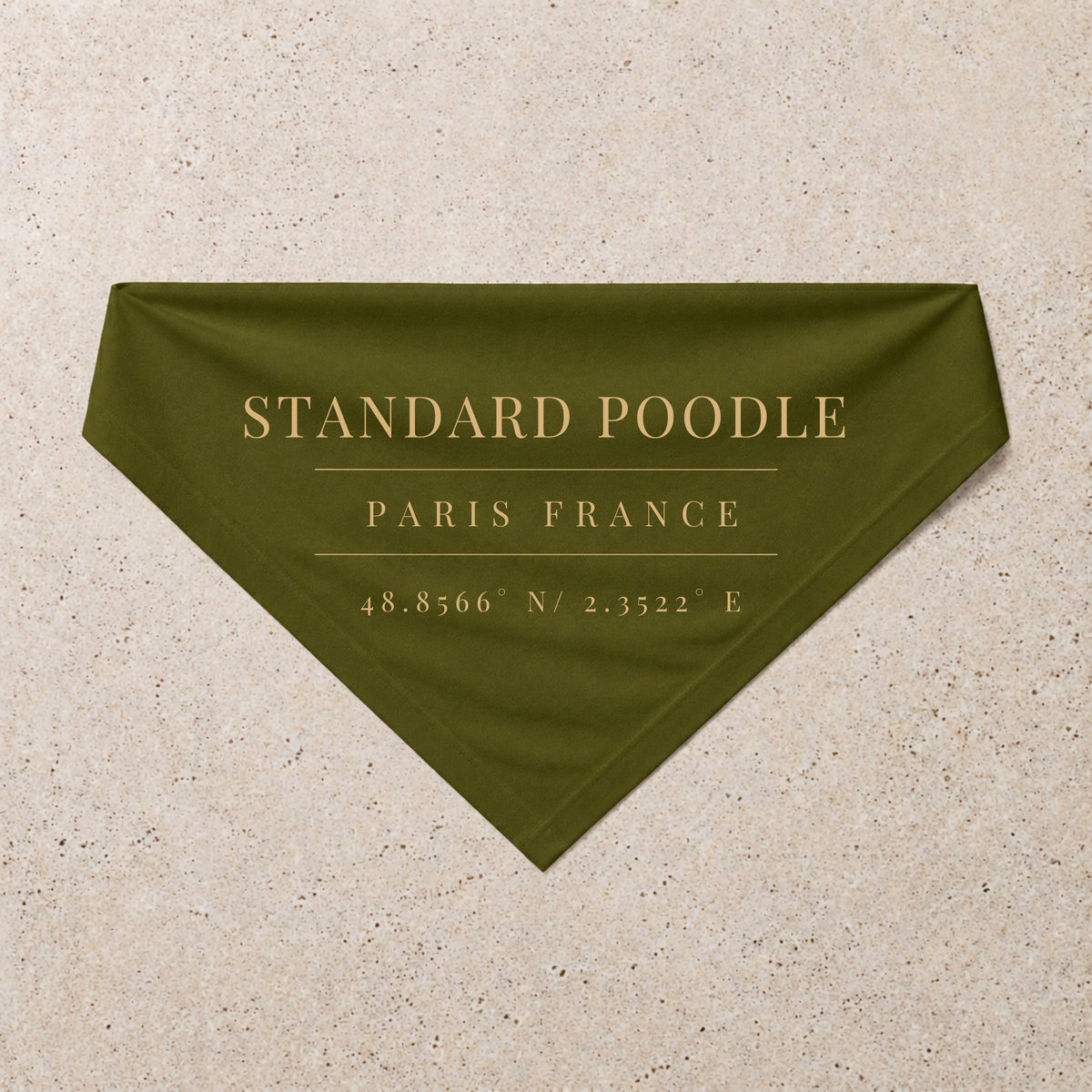 Standard Poodle Heritage Bandana, green